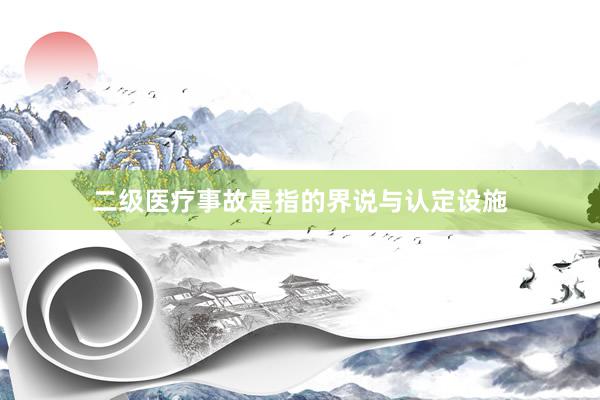 二级医疗事故是指的界说与认定设施