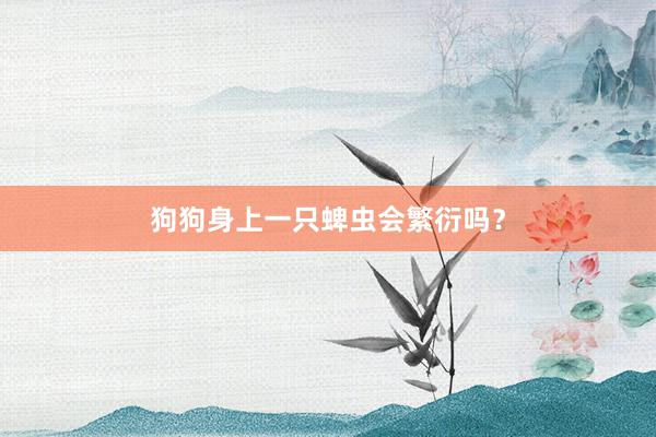 狗狗身上一只蜱虫会繁衍吗？